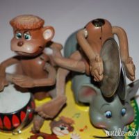 Marx Jungle Trio Battery Operated Toy In Box 9