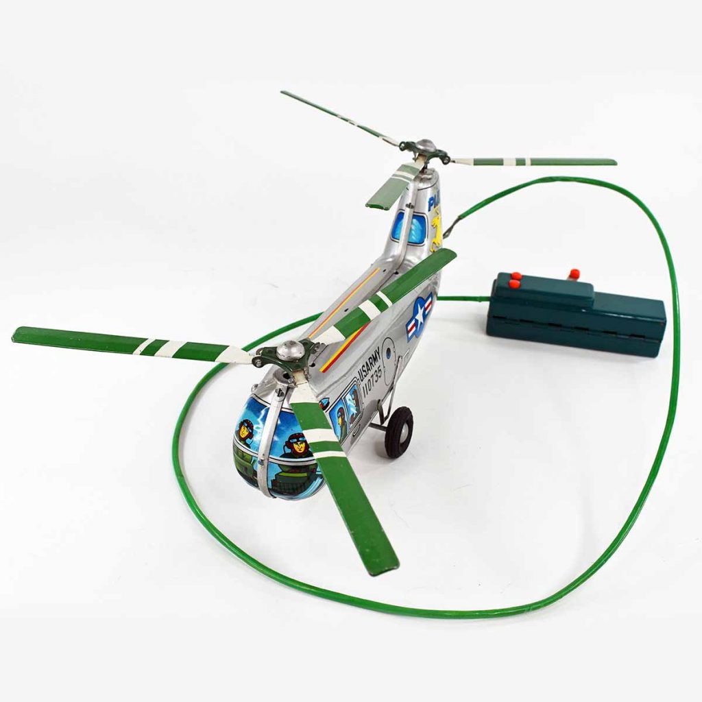 Battery operated helicopter clearance with remote control