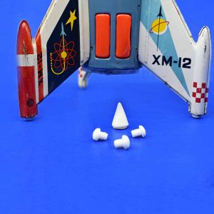 XM-12 Moon Rocket - Yonezawa - Replacement Rubber Nose Cone and Fin Tips
