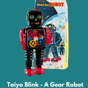 Taiyo Blink-A-Gear Robot with Replica Box 1960's - Uncle Al's Toys