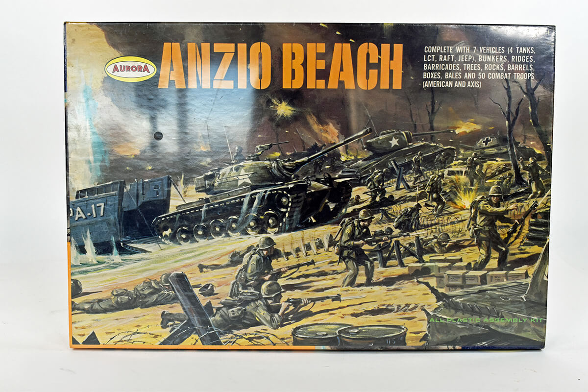 Anzio Beach Plastic Model Sealed Kit 1968 by Aurora