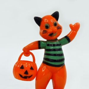 Rosbro Halloween Cat on Wheels Pull Toy Candy Container - Uncle Al's Toys