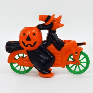 Rosbro Halloween Witch on Motorcycle Candy Container - Uncle Al's Toys