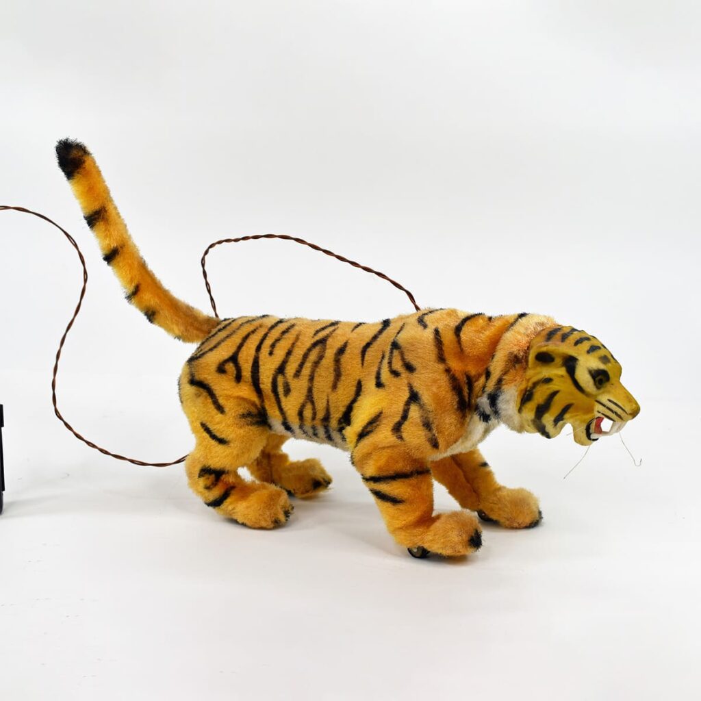 Marx Plush Bengali Tiger, Remote Control, Battery Operated 1960s