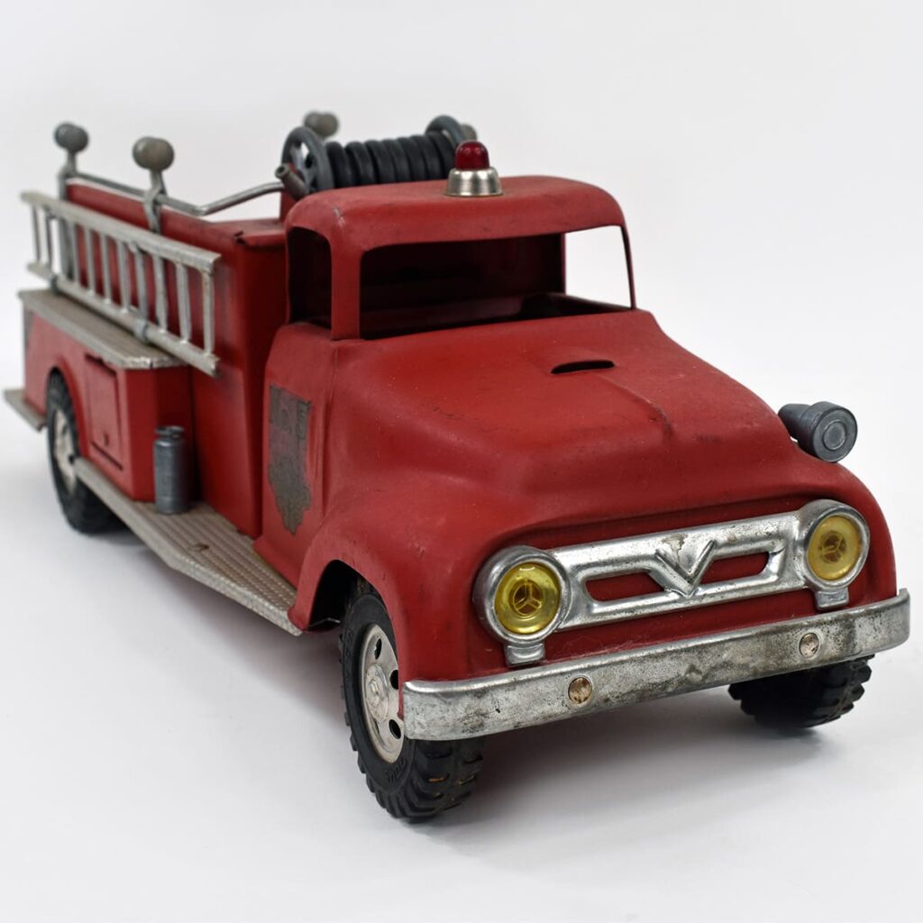 Steel fire truck store toy