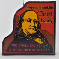 LOUIS MARX & CO Ben Franklin Thrift Mechanical Bank (6) min